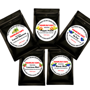 ALL MINT Hookah Hog 5 Flavor Herbal Shisha Variety Pack