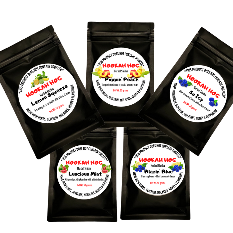 ALL MINT Hookah Hog 5 Flavor Herbal Shisha Variety Pack